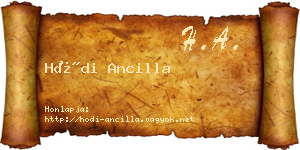 Hódi Ancilla névjegykártya